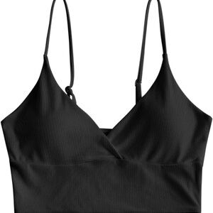 NWT! Zaful Ribbed Black Tankini